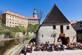 Castle and Moldau river, Cesky Krumlov town UNESCO, South Bohemia, Czech republic, Europe